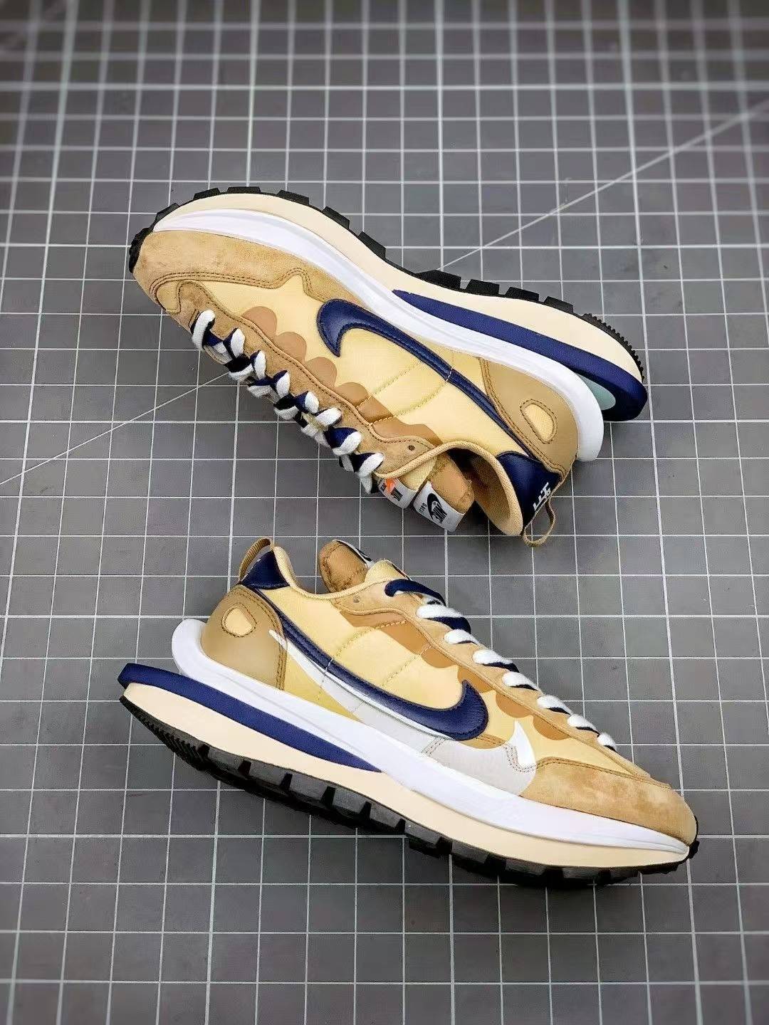 Sacai x Nike VaporWaffle sesame and blue void