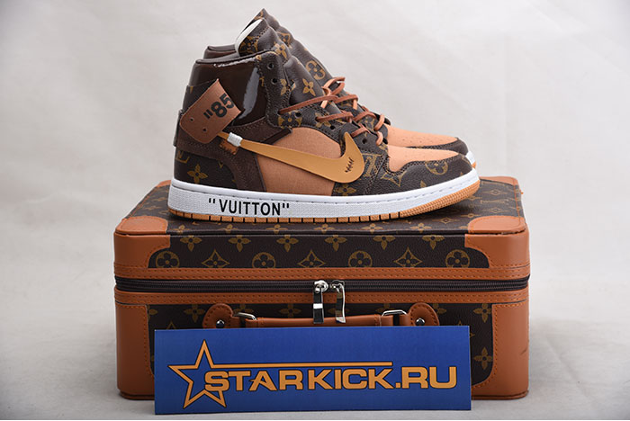 Louis Vuitton x Off-White x Air Jordan 1 Customs MENS AQ0818-158