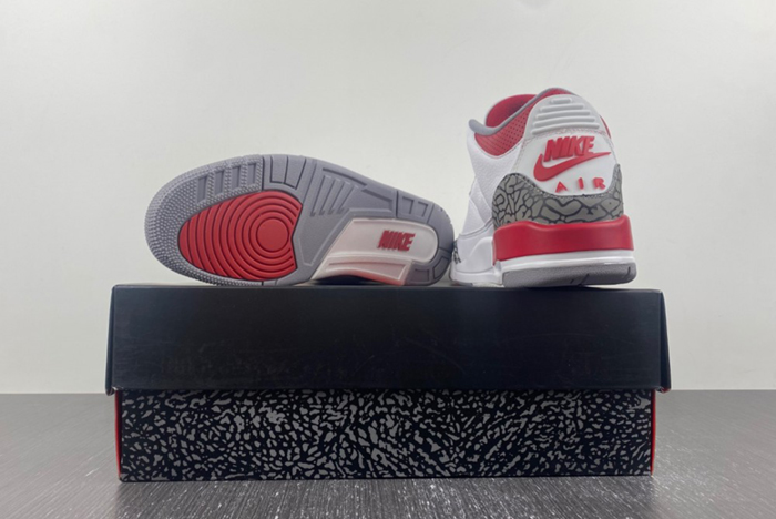 Air Jordan 3 GS White Gray Red Seal Hook Korean DN3707-160