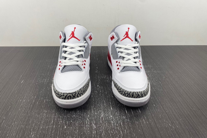 Air Jordan 3 GS White Gray Red Seal Hook Korean DN3707-160