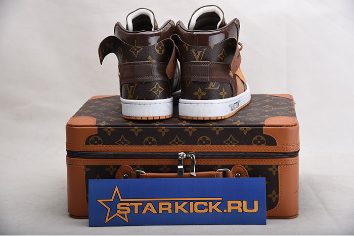 Louis Vuitton x Off-White x Air Jordan 1 Customs MENS AQ0818-158