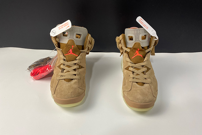 Travis Scott x Air Jordan 6 SP British Khaki / Bright Crimson-Sail DH0690 200