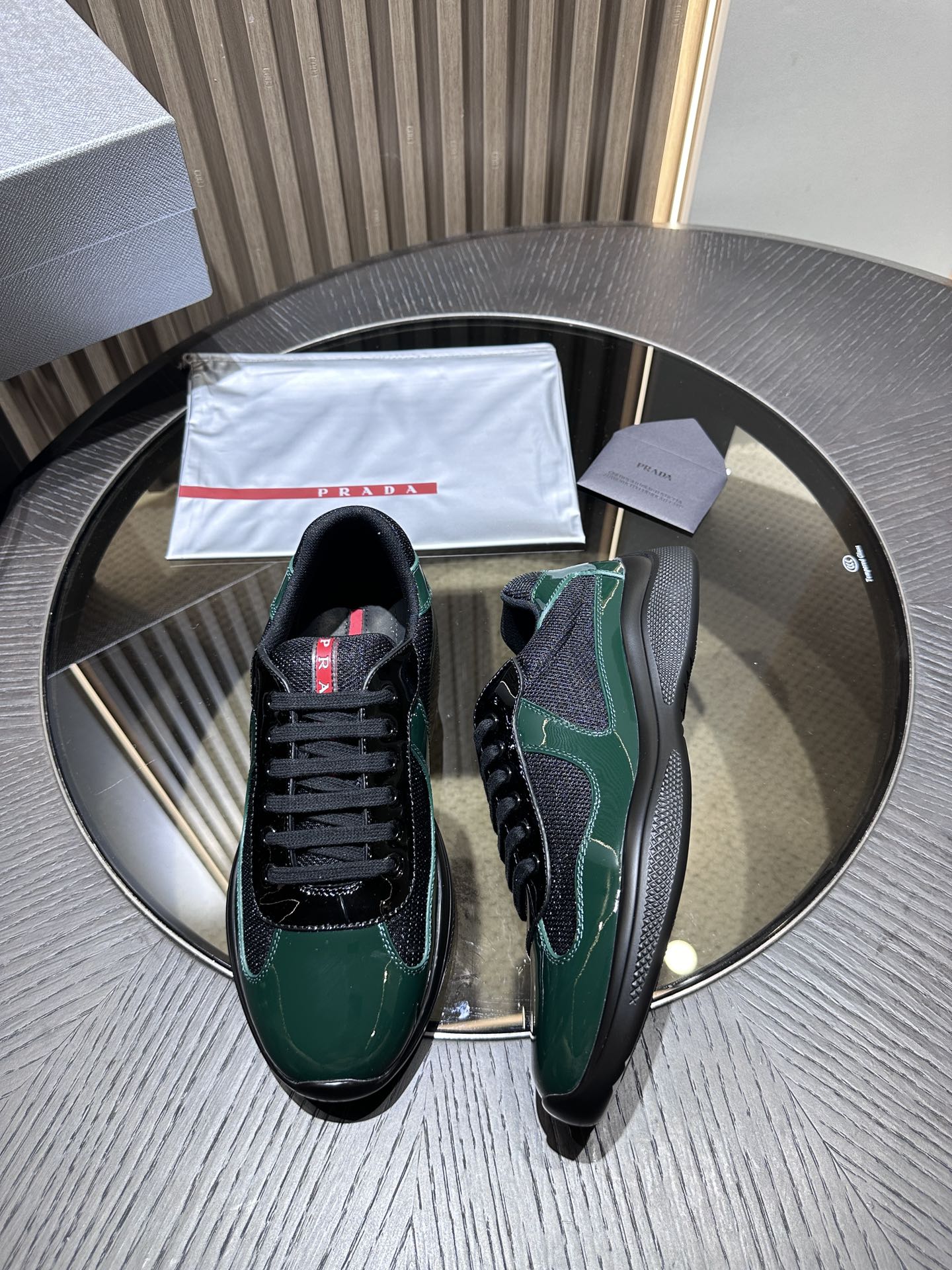 PRADA Patent Leather Sneakers Low-Top