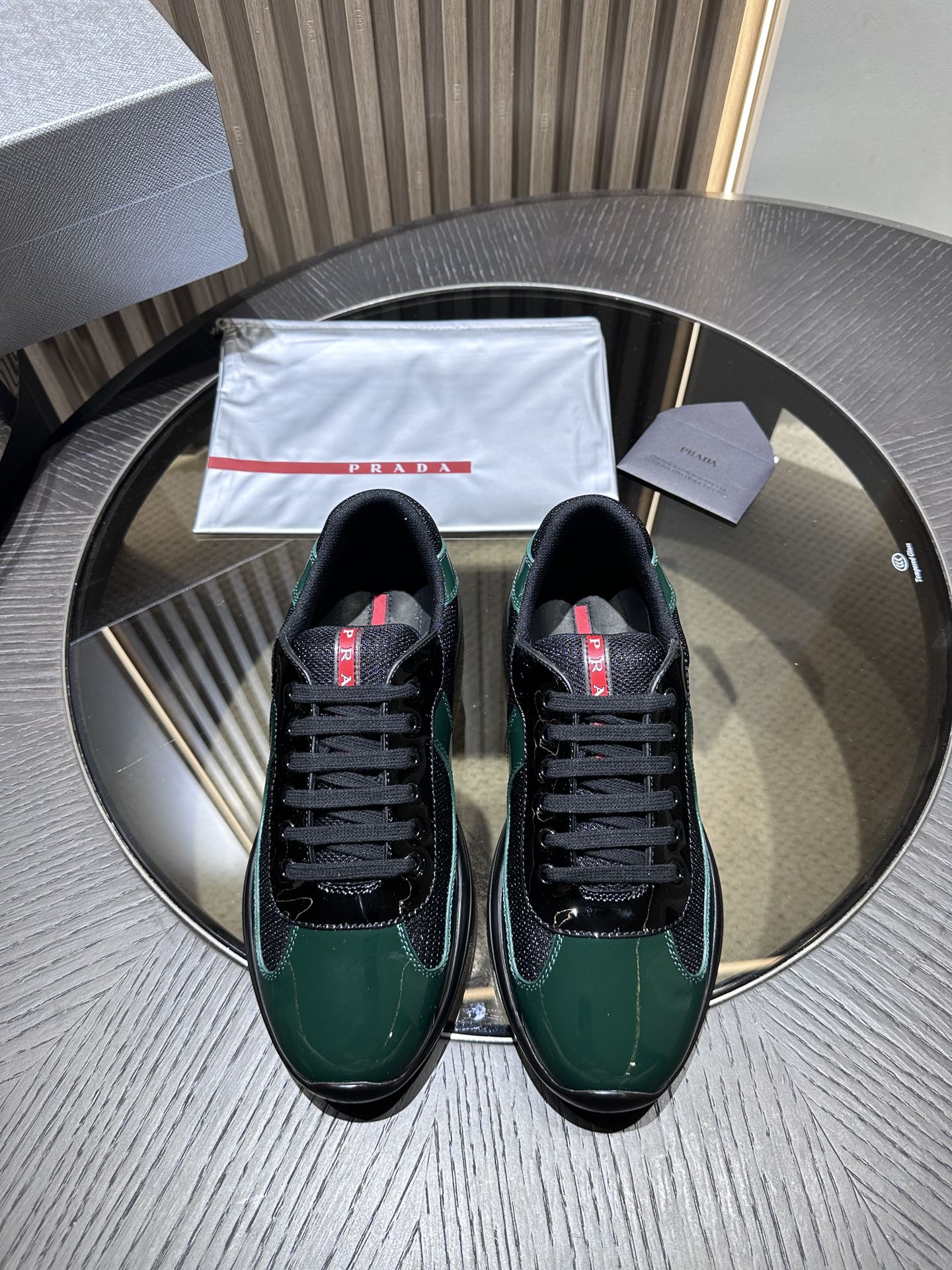 PRADA Patent Leather Sneakers Low-Top
