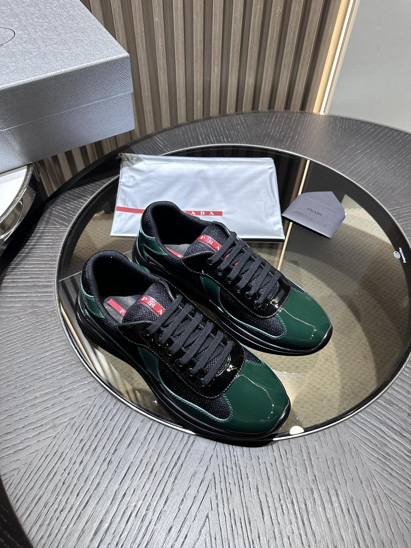 PRADA Patent Leather Sneakers Low-Top