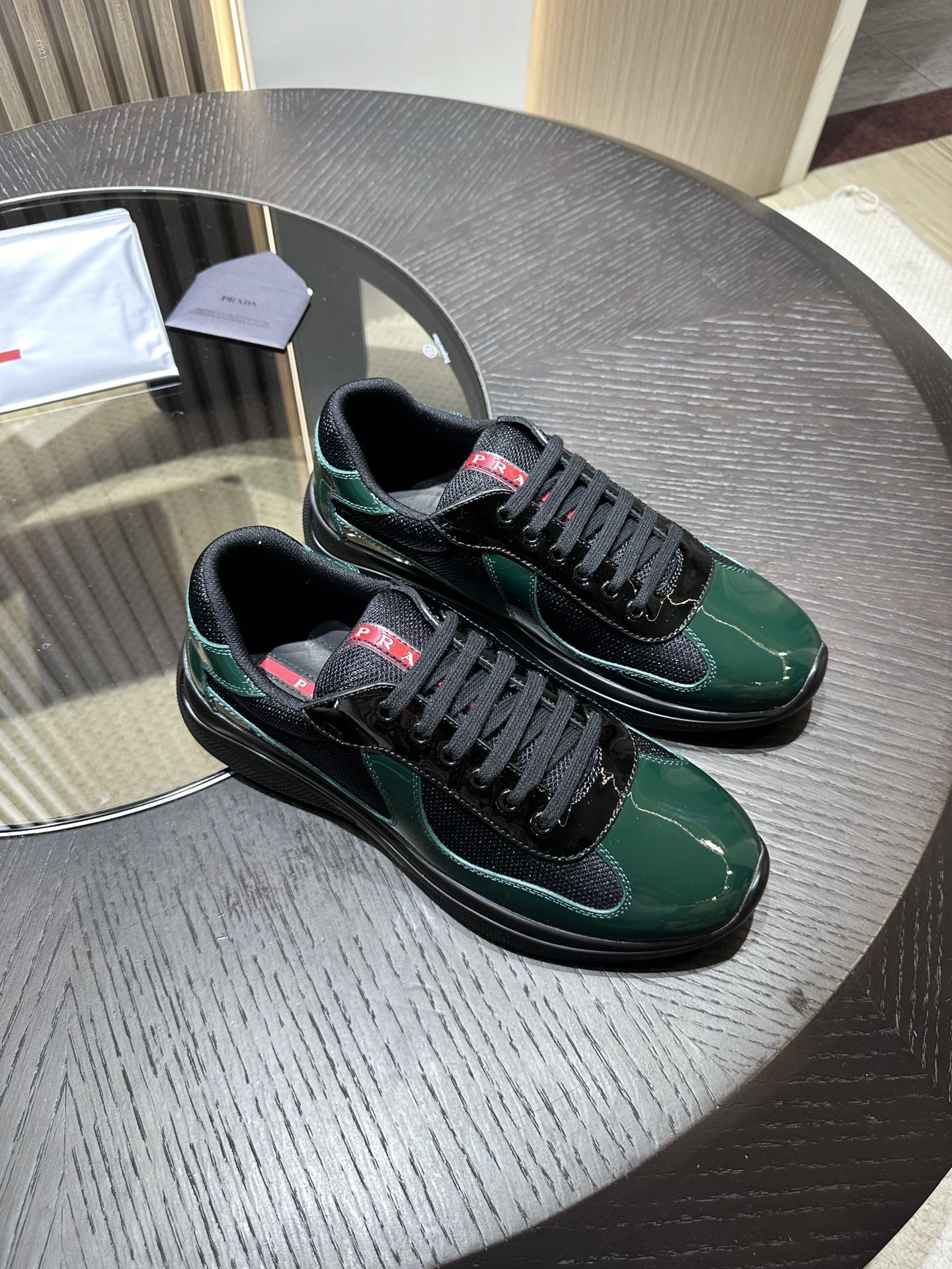 PRADA Patent Leather Sneakers Low-Top
