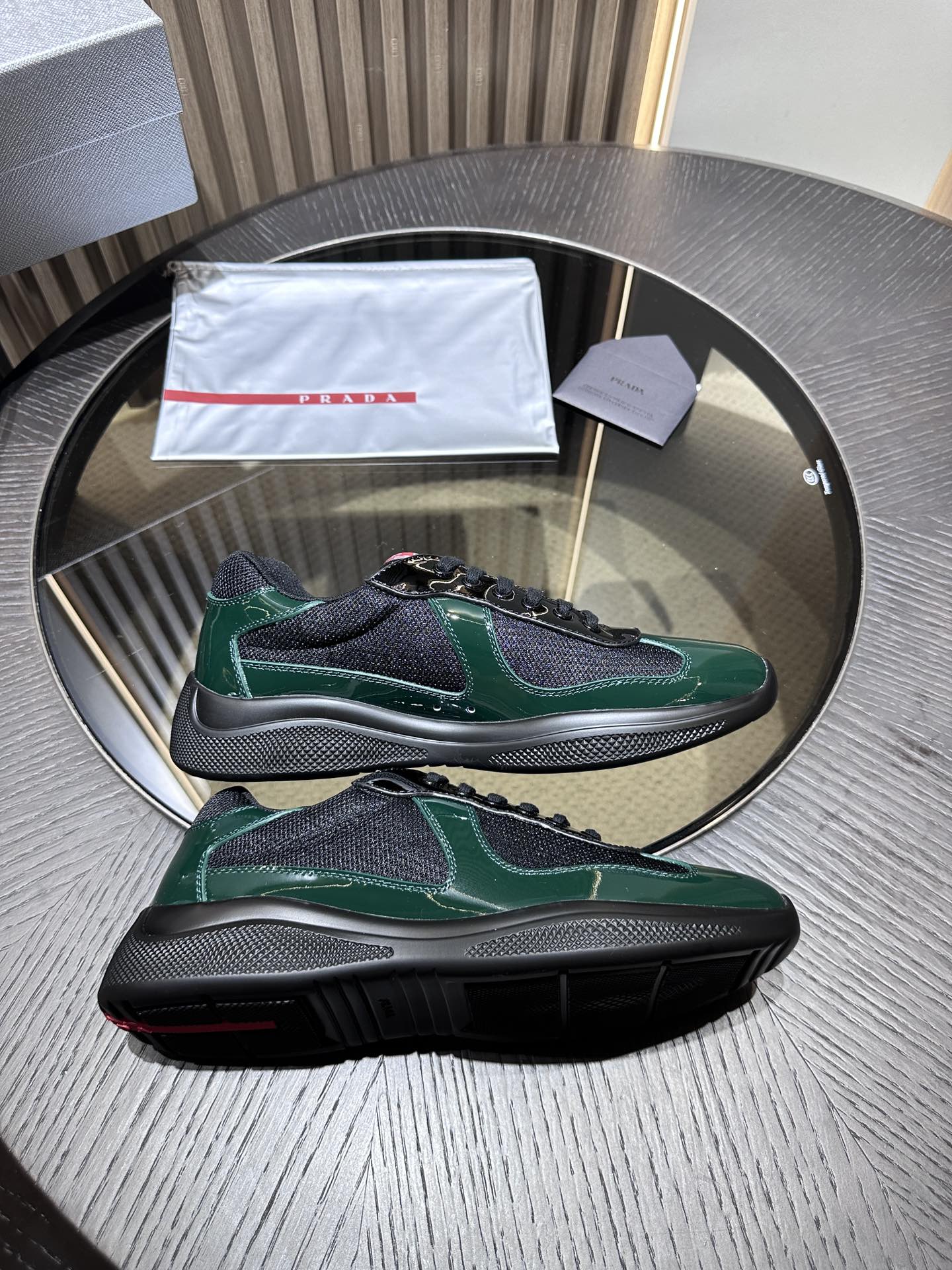 PRADA Patent Leather Sneakers Low-Top