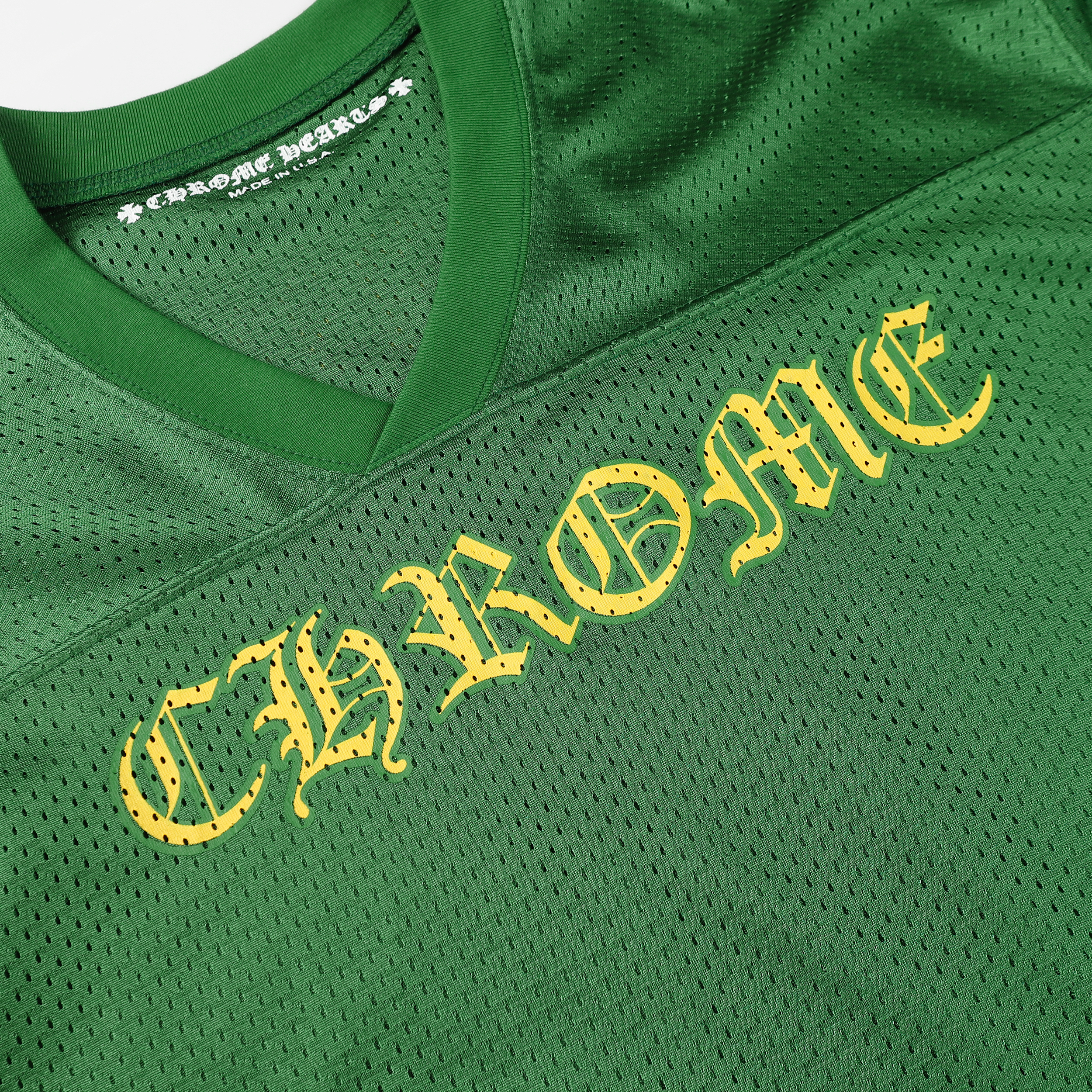 Chrome Hearts Ice Hockey Collection Silver-Plated Floral Sleeve Long Sleeve T-Shirt - Unisex Green