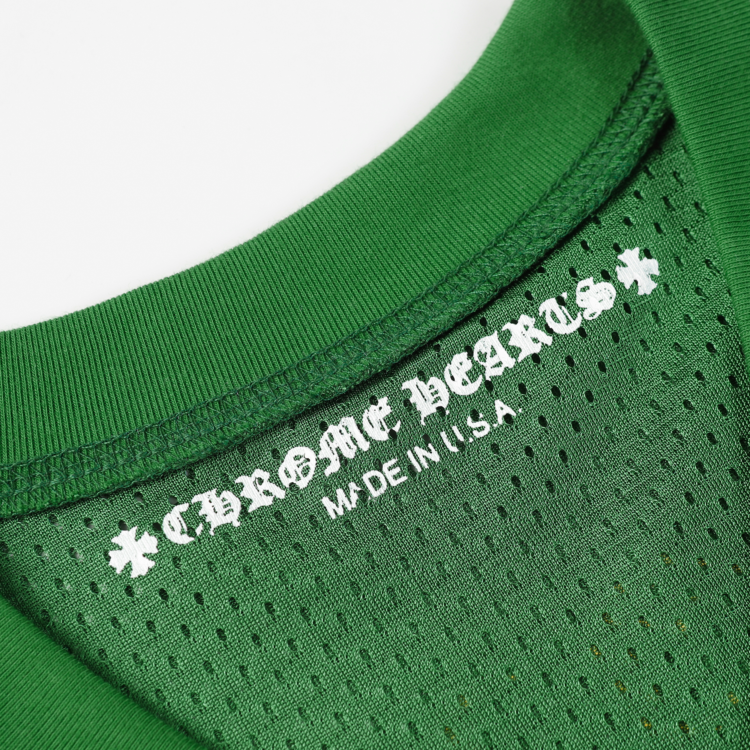 Chrome Hearts Ice Hockey Collection Silver-Plated Floral Sleeve Long Sleeve T-Shirt - Unisex Green
