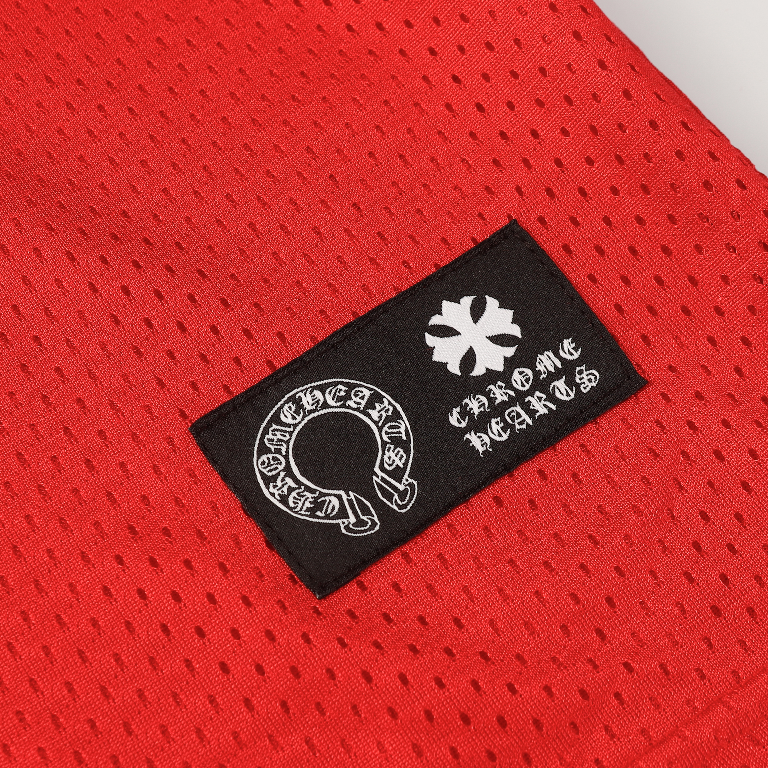 Chrome Hearts Ice Hockey Collection Silver-Plated Floral Sleeve Long Sleeve T-Shirt - Unisex Red