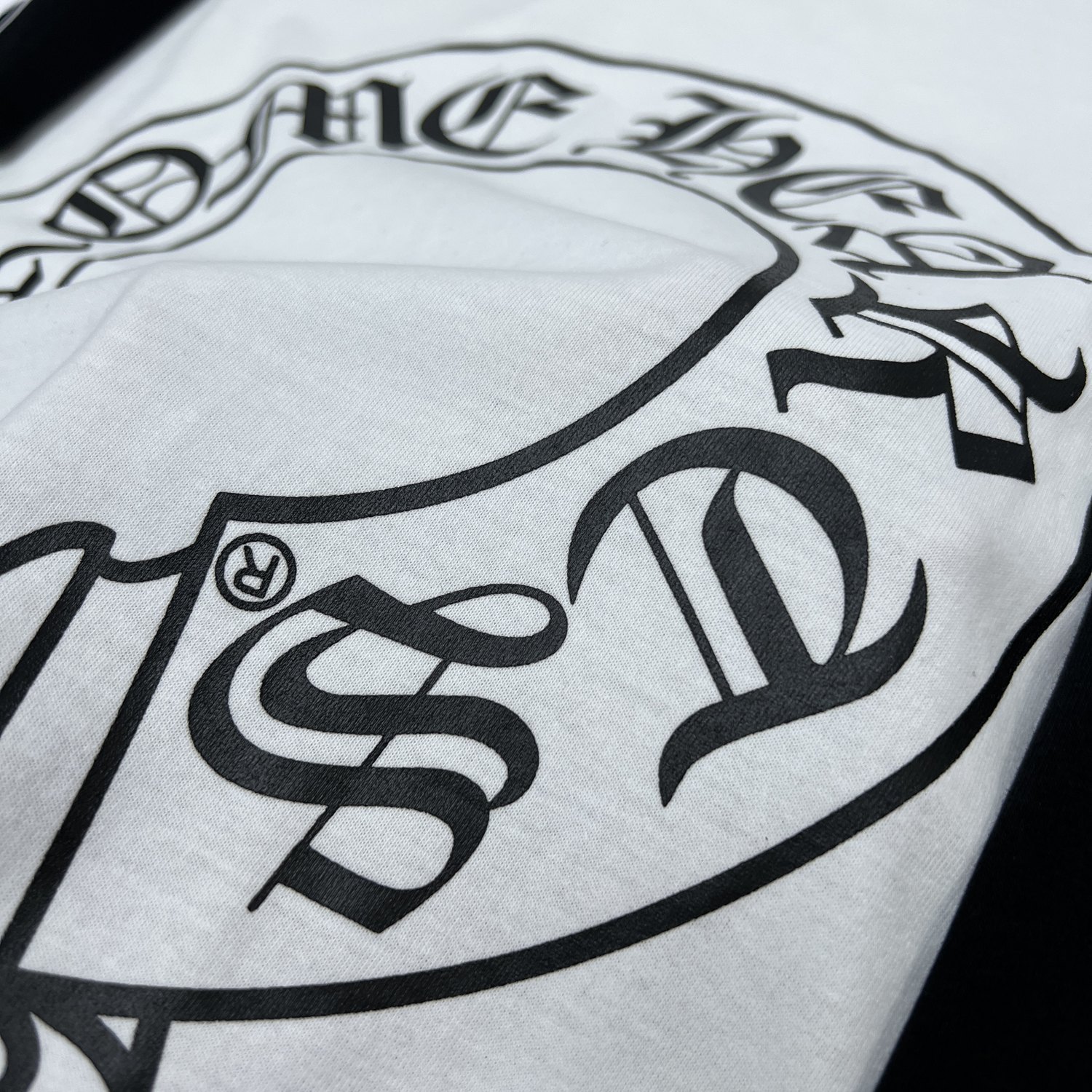 Chrome Hearts Unisex CH Raglan Sleeve Long-Sleeve T-Shirt - Round Neck, BlACK/White