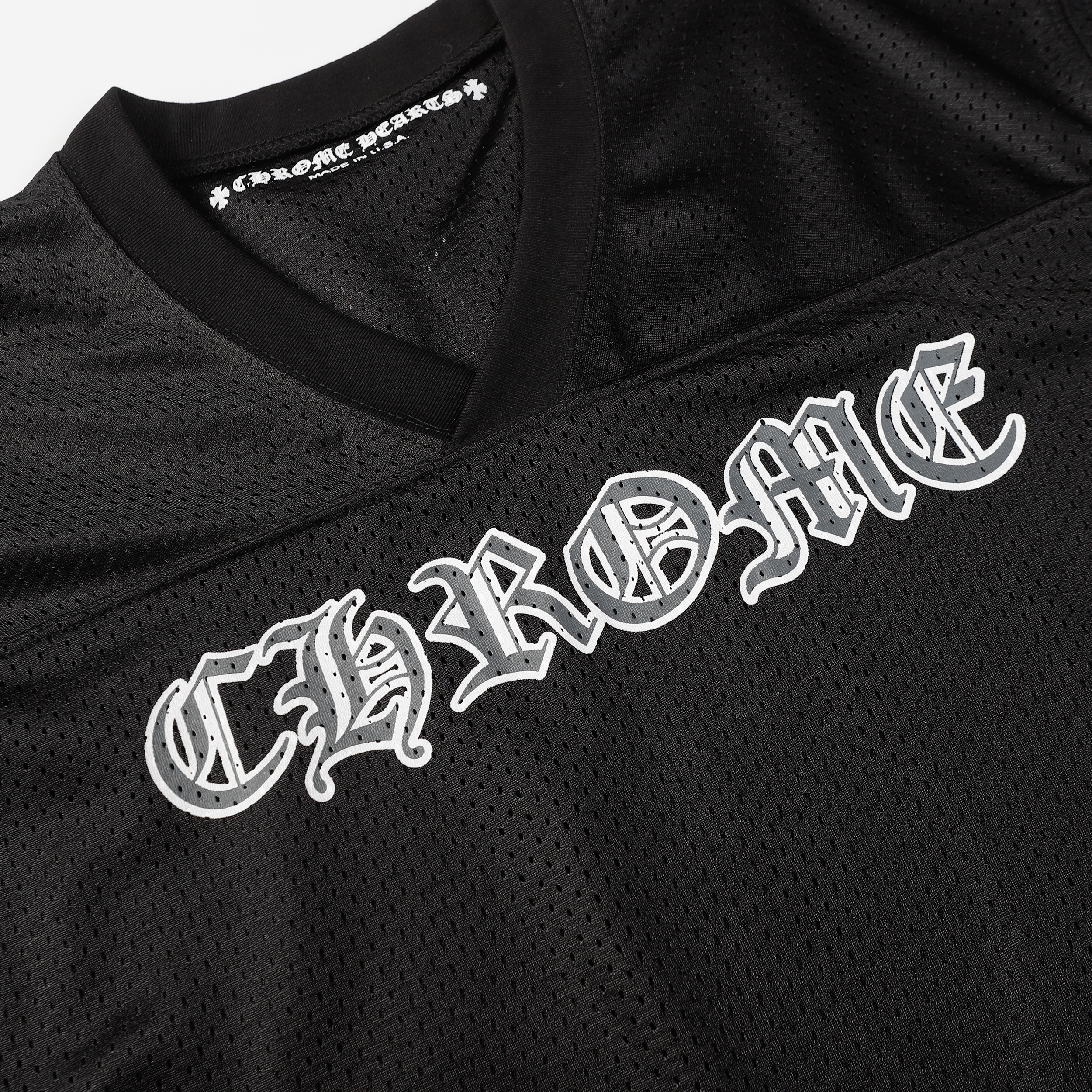 Chrome Hearts Ice Hockey Collection Silver-Plated Floral Sleeve Long Sleeve T-Shirt - Unisex Black