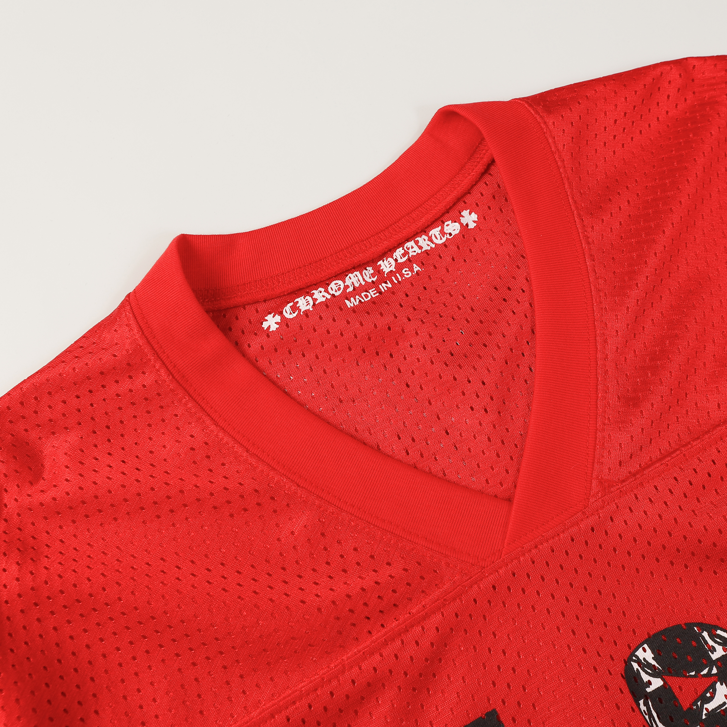 Chrome Hearts Ice Hockey Collection Silver-Plated Floral Sleeve Long Sleeve T-Shirt - Unisex Red
